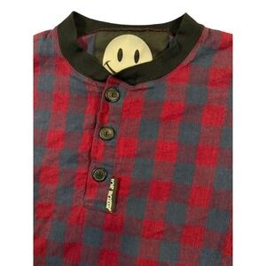 Joe Boxer Plaid Shirt Long‎ Sleeve Button Up Casual Top Mens Size S/M